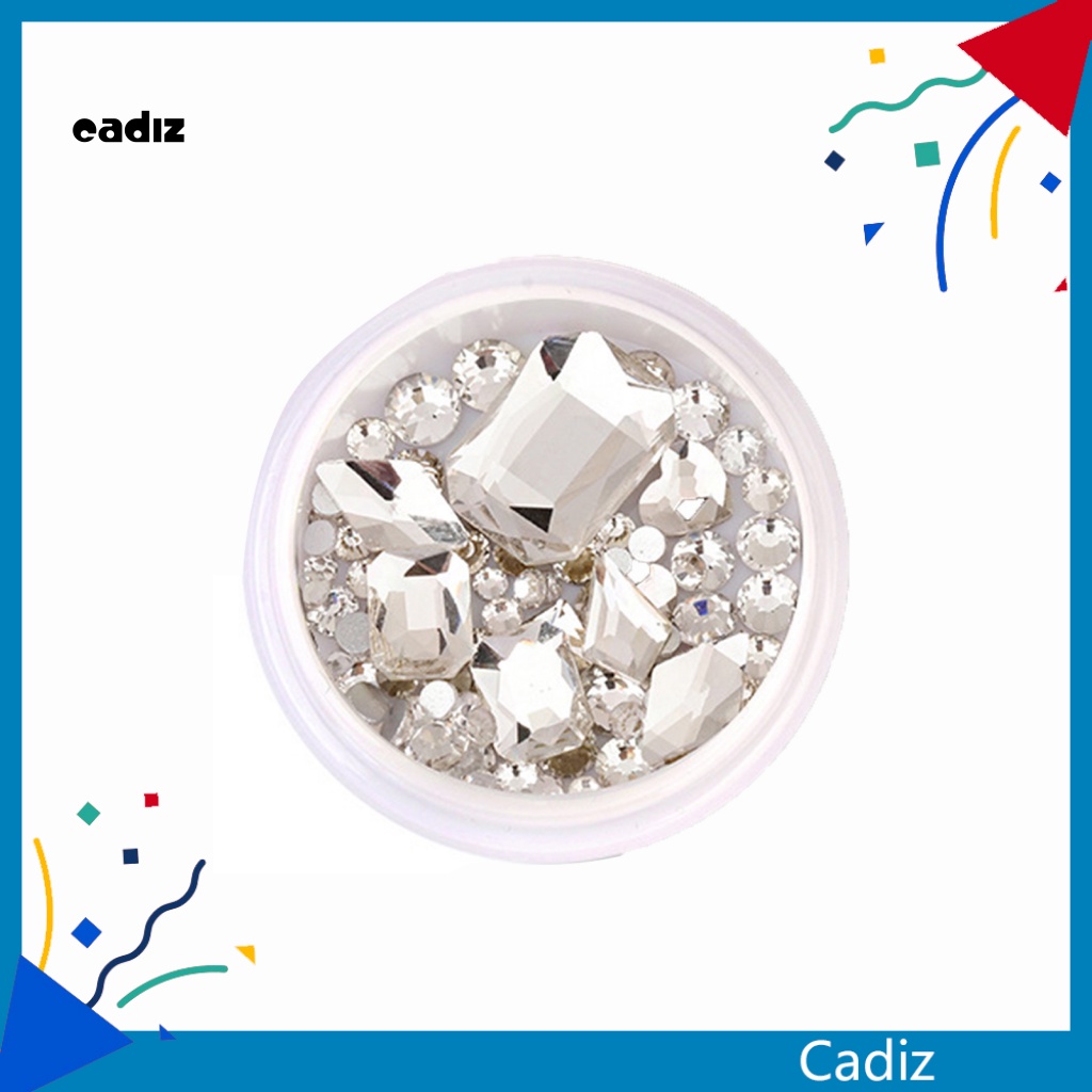 1 Hộp Hạt Cườm 3D Lấp Lánh Đính Móng Tay Thời Trang