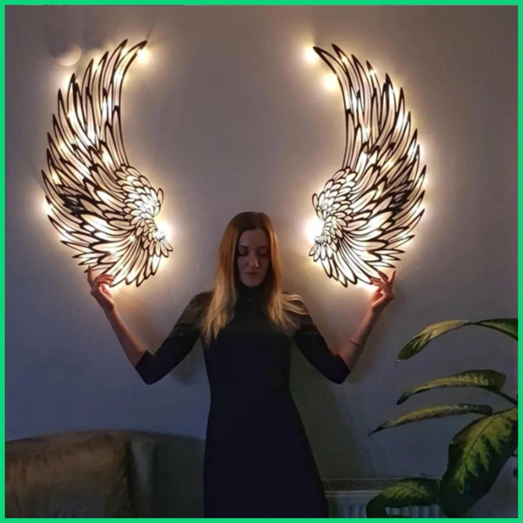 Cánh Thiên Thần Bằng Kim Loại Treo Tường Trang Trí Trong Nhà / Ngoài Trời