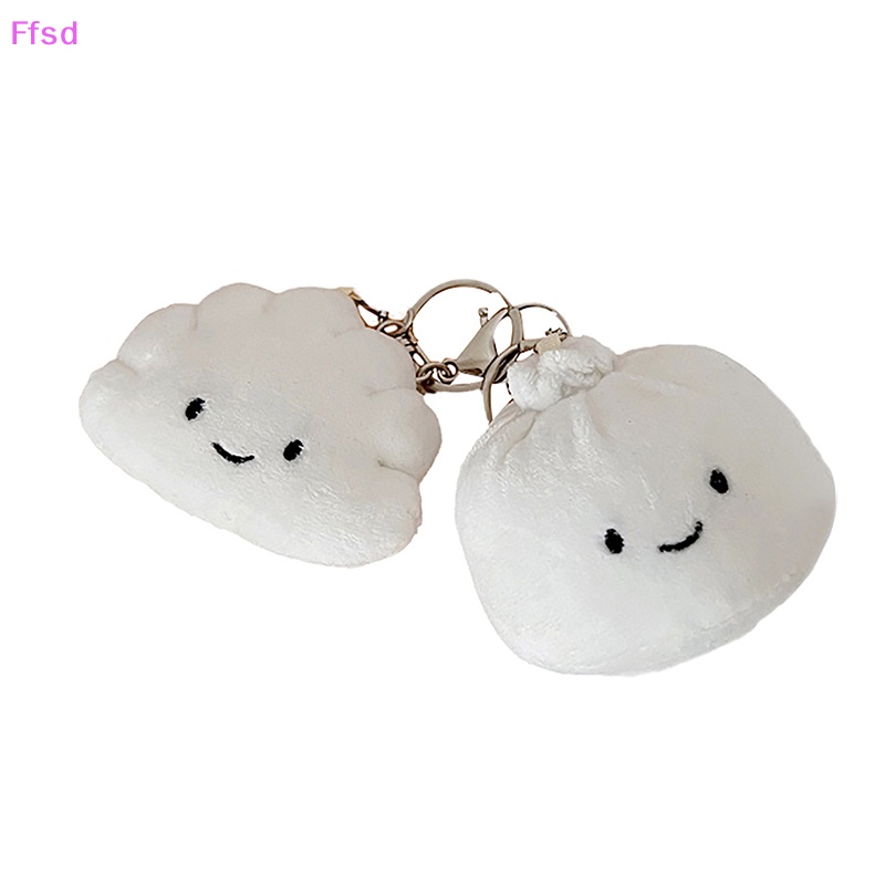 Móc Khóa Búp Bê Nhồi Bông Màu Trắng Dễ Thương