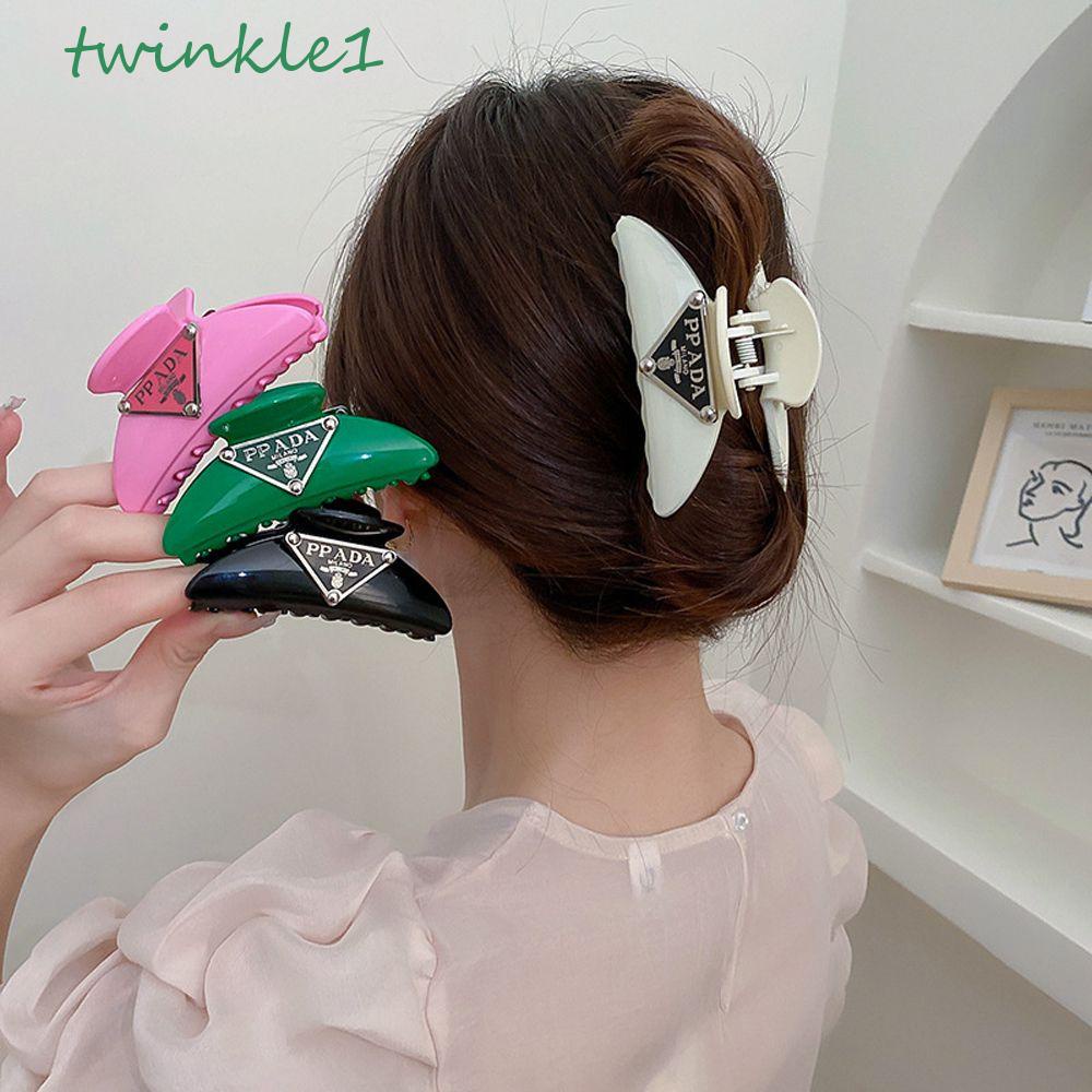 Kẹp Tóc Càng Cua Hình Tam Giác Bằng Acrylic Lấp Lánh Cho Nữ Giá Đỡ