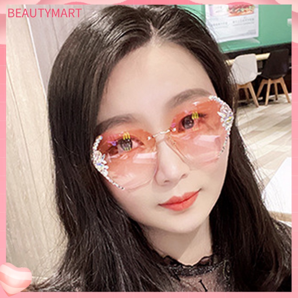 Kính Mát Không Vành Chống Tia UV Chống Gió Trọng Lượng Nhẹ Thời Trang Cho Nữ