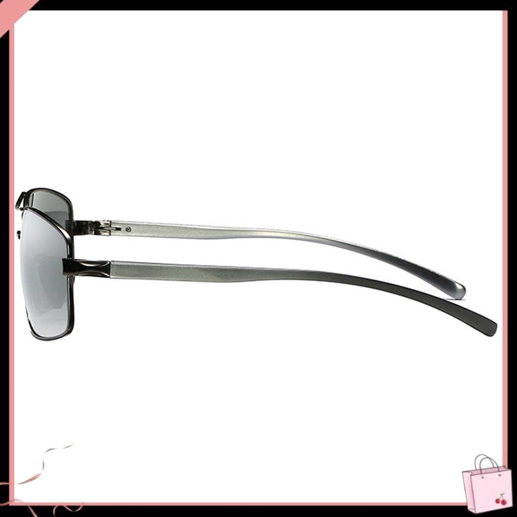 Kính Mát Phân Cực Gọng Kim Loại Chống Chói Thay Đổi Màu Sắc Thời Trang Cho Nam