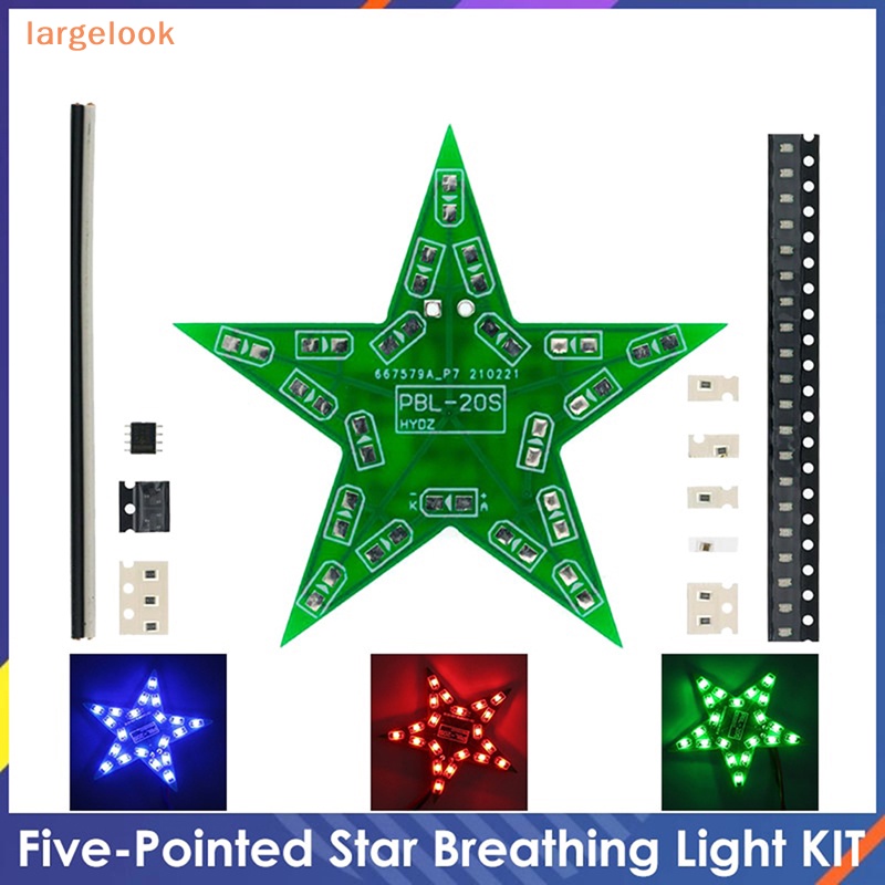 [Biglook] Bộ Dụng Cụ Tự Lắp Ráp Ngôi Sao Năm Cánh Có Đèn LED Gradient Cho Dịp Giáng Sinh Màu Xanh Lá / Đỏ /
