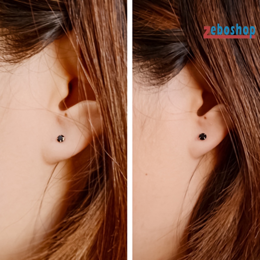 1 Cặp Khuyên Tai Không Xỏ Lỗ Đính Đá Zircon Unisex