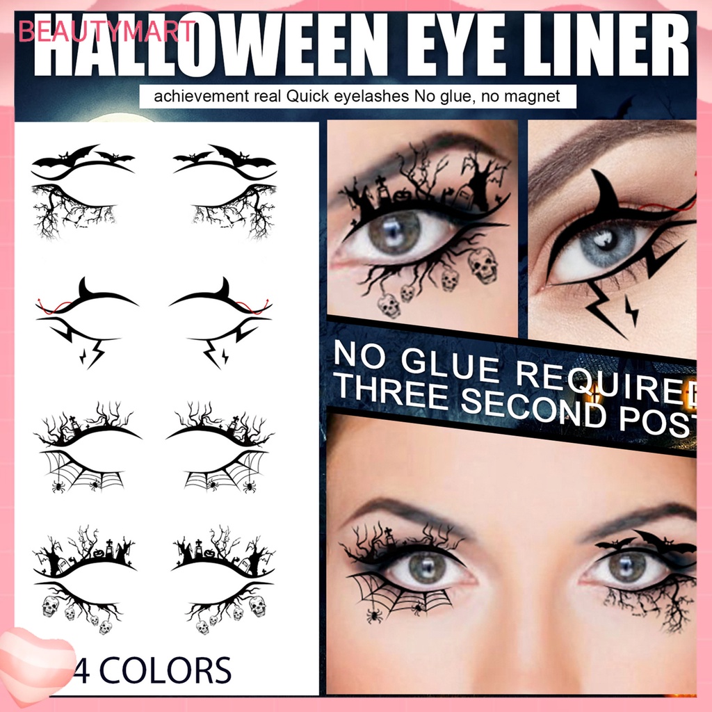 Miếng Dán Phấn Mắt Hình Dơi Bằng Nhựa Dùng Một Lần Thời Trang Kinh Dị Cho Nữ