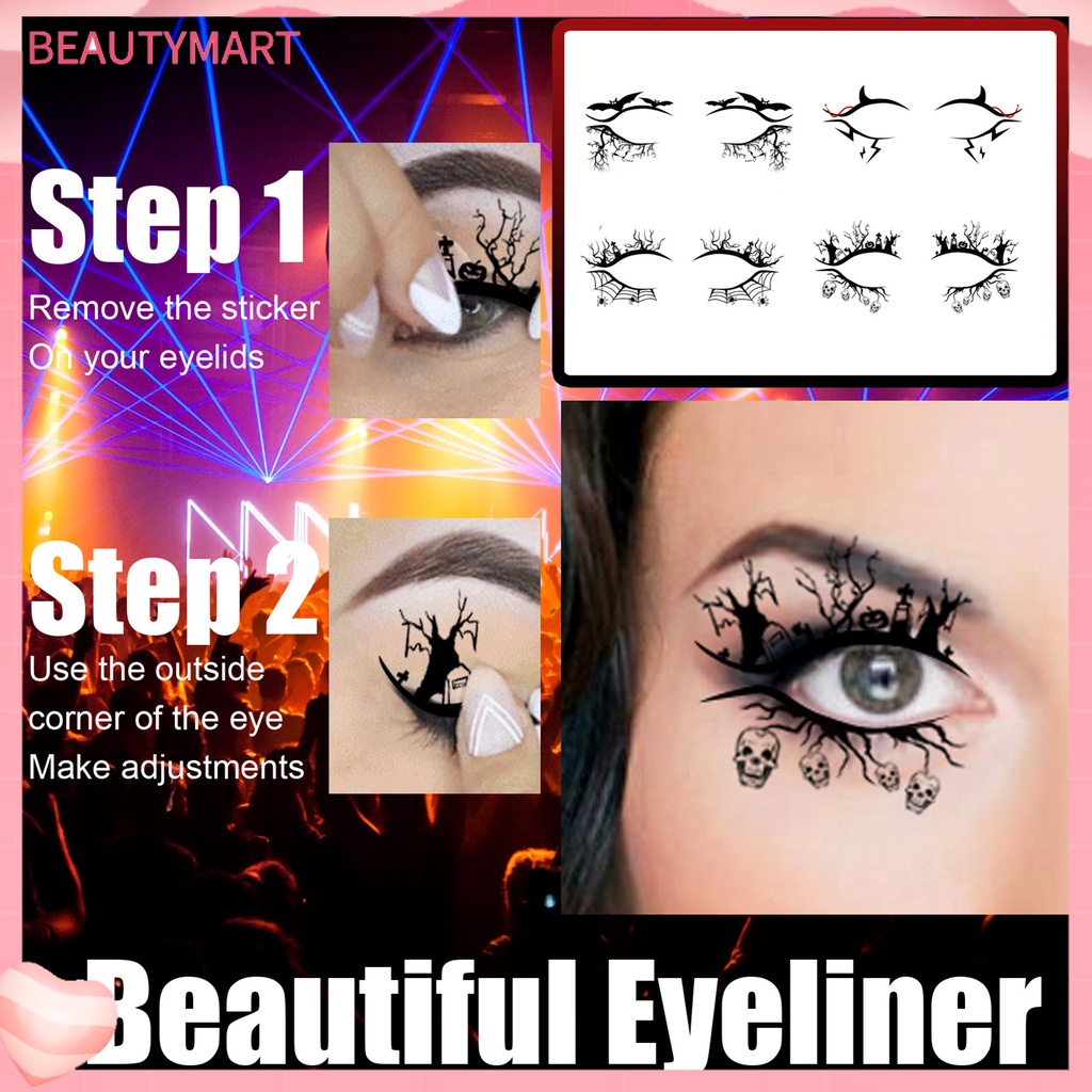 Miếng Dán Phấn Mắt Hình Dơi Bằng Nhựa Dùng Một Lần Thời Trang Kinh Dị Cho Nữ