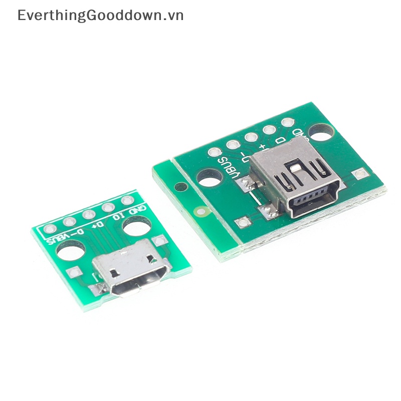 Set 5 Bảng Mạch Chuyển Đổi Cổng Micro USB B Sang Cổng Cắm 2.54mm DIP USB 2.0 3.0 Chuyên Dụng