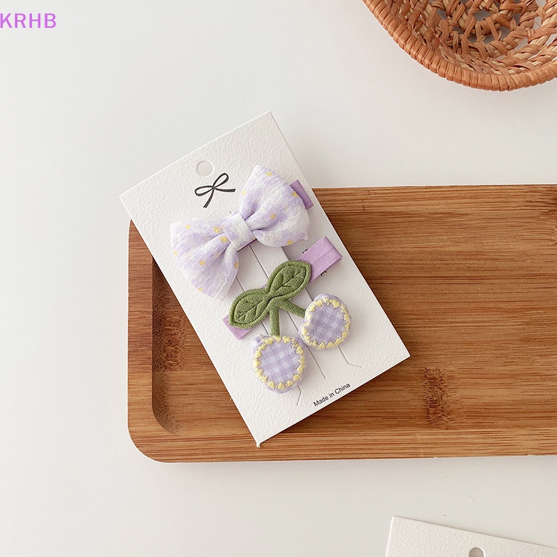 Set 2 Kẹp Tóc Nơ Xinh Xắn Dành Cho Bé Gái Mới