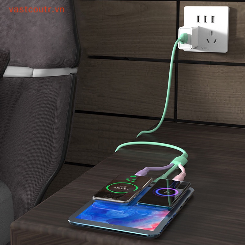 Dây Cáp Sạc Nhanh USB 3 Trong 1 Cho Thiết Bị Apple / Android / TYPE-C