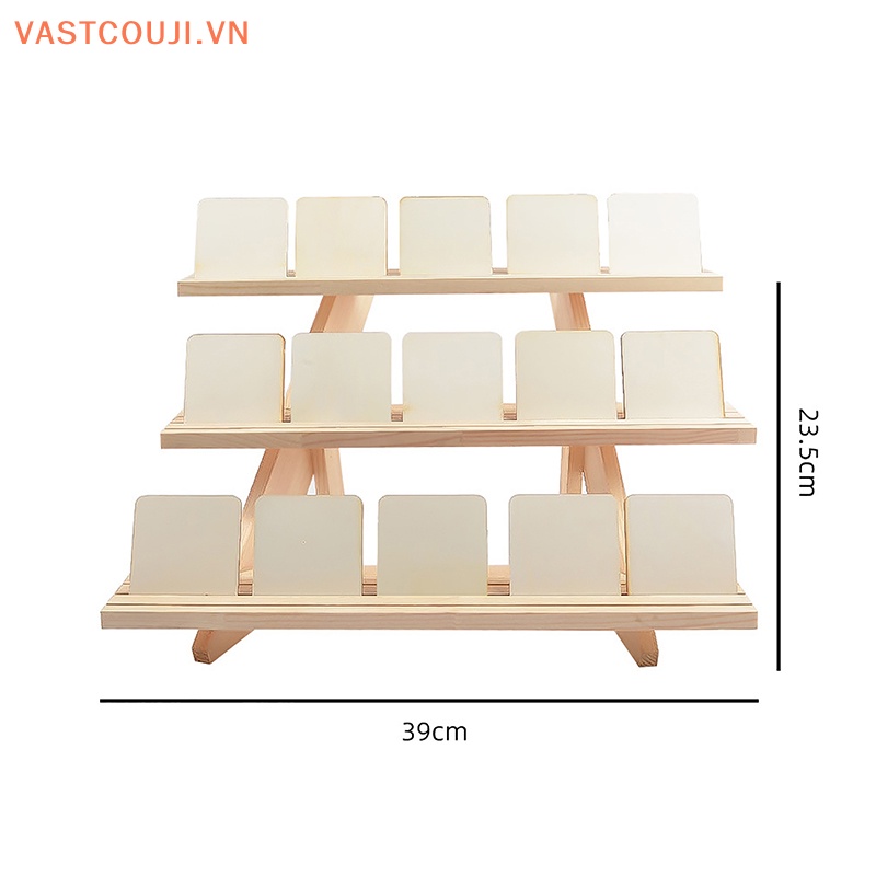 Giá Gỗ Trưng Bày Móng Tay Ba Tầng Tiện Dụng Cho Nữ