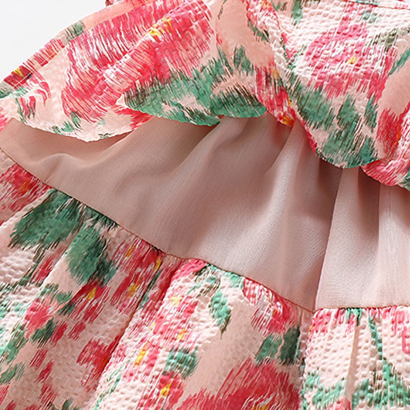 Đầm Hai Dây In Hoa Thời Trang Mùa Hè Cho Bé Gái 2-7 Tuổi