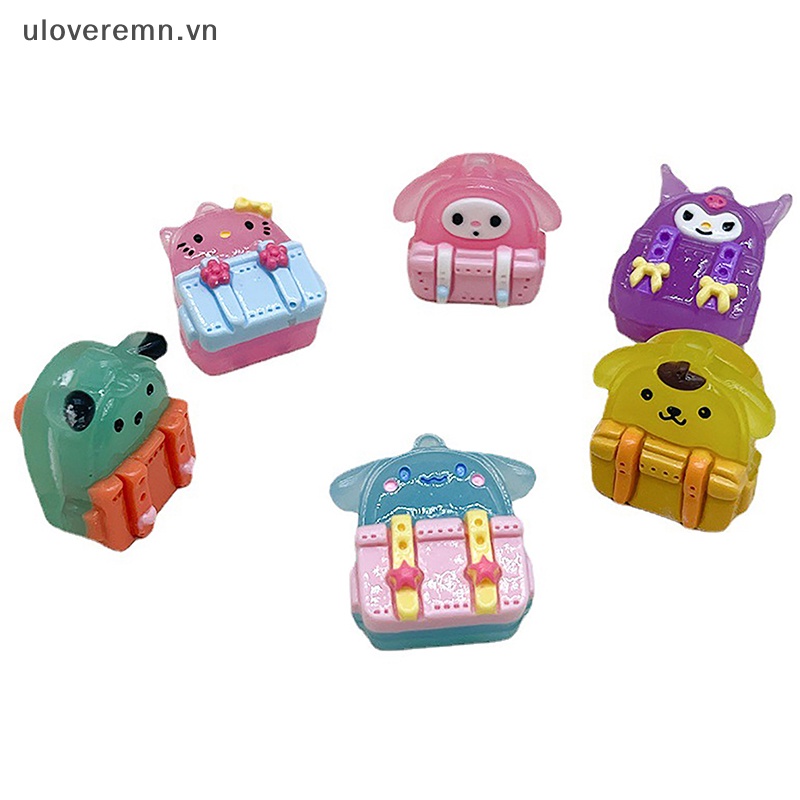 Bộ 2 Búp Bê Hoạt Hình Sanrio Hello Kitty Dạ Quang Trang Trí Tiểu Cảnh