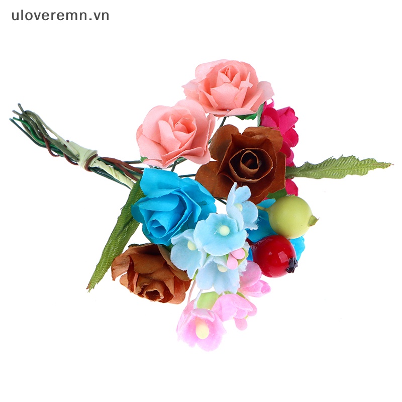 Bó Hoa Giả Trang Trí Nhà Búp Bê Tỉ Lệ 1: 12