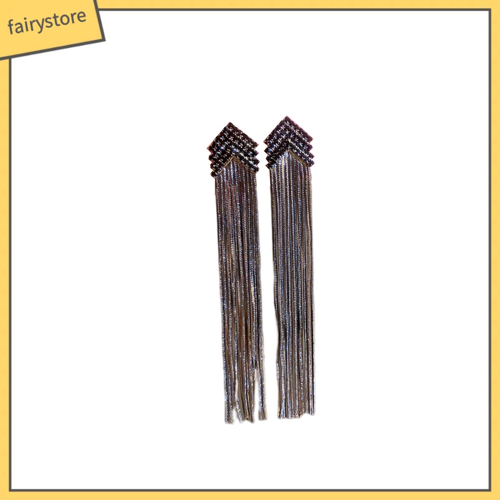 1 Đôi Bông Tai Hình Tam Giác Đính Đá Thời Trang Dành Cho Nữ