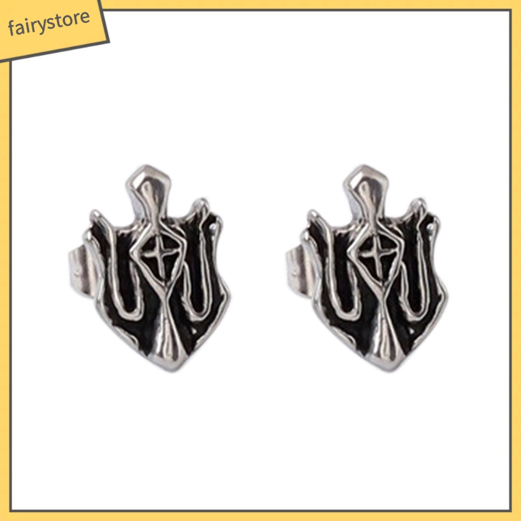 1 Bông Tai Thép Titan Đính Kim Cương Giả Lấp Lánh Phong Cách Hip Hop Cho Nam