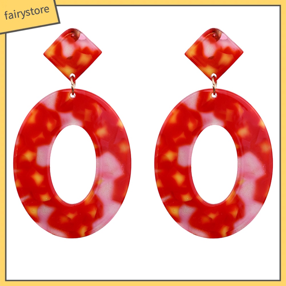 Bông Tai Hình Tròn Họa Tiết Rằn Ri Thời Trang Dành Cho Nữ