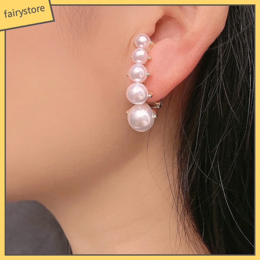 1 Đôi Bông Tai Ngọc Trai Giả Sang Trọng Cho Nữ