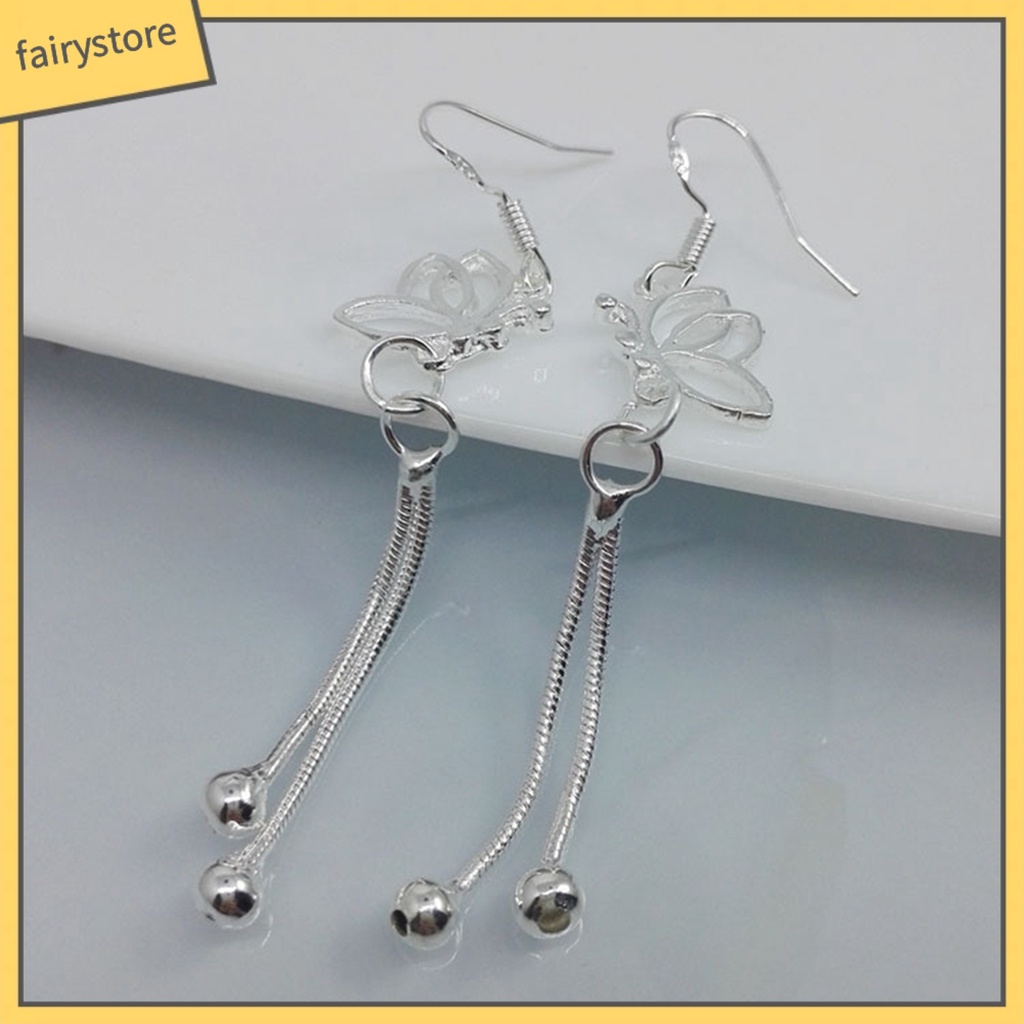 Bông Tai Chuỗi Dài Hình Bướm Bằng Hợp Kim Thanh Lịch Dành Cho Nữ