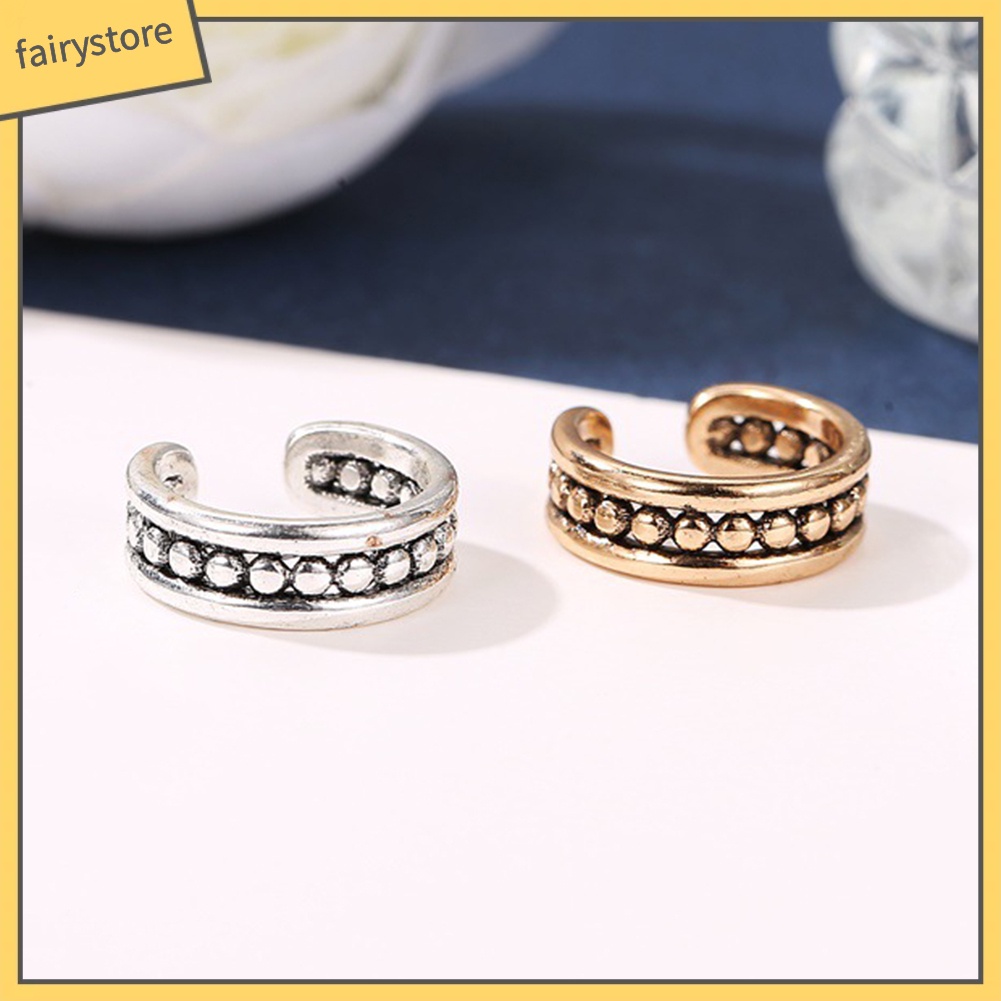 1 Khuyên Kẹp Vành Tai Không Cần Xỏ Lỗ Bằng Kim Loại Thời Trang Cho Nữ