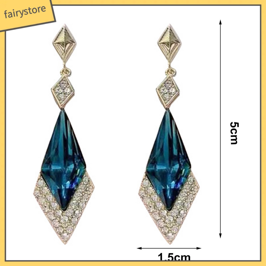 1 Đôi Bông Tai Đính Đá Lấp Lánh Trọng Lượng Nhẹ Dành Cho Nữ