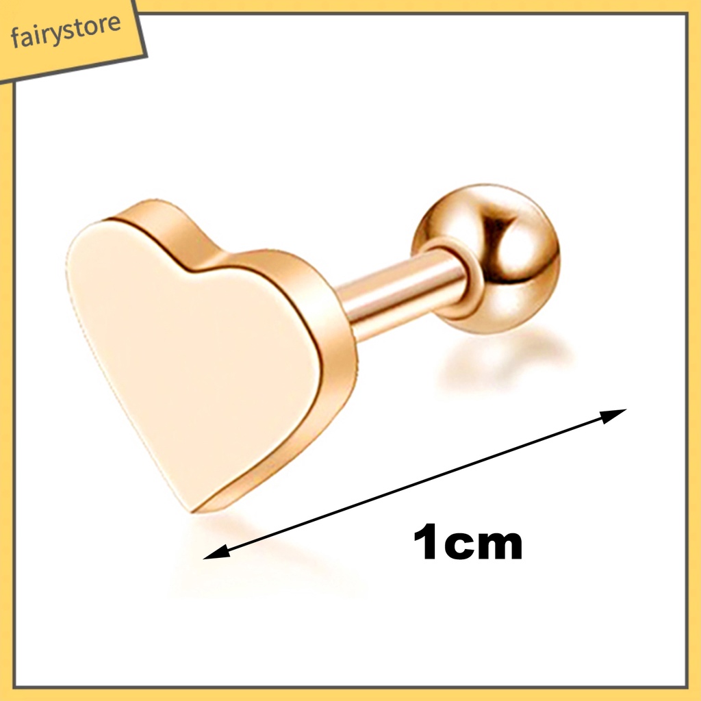1 Bông Tai Hợp Kim Hình Trái Tim Trang Trí Lễ Hội