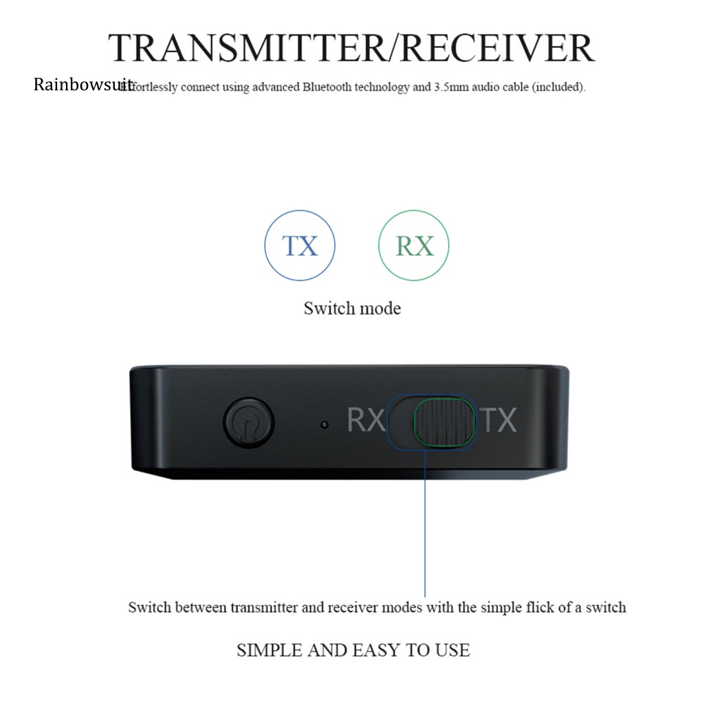 Bộ Truyền Nhận Tín Hiệu Bluetooth 5.0 Không Dây 2 Trong 1