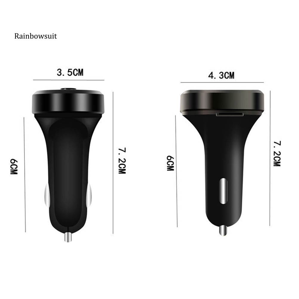 Máy Nghe Nhạc MP3 FM Hai Cổng USB Bluetooth 5.0 Kiêm Sạc Điện Thoại Tự Động Cho Xe Hơi