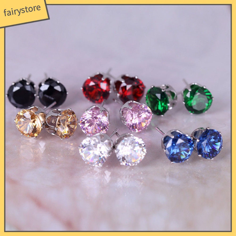 Bông Tai Đính Đá Zircon Thời Trang Thanh Lịch Dành Cho Nữ