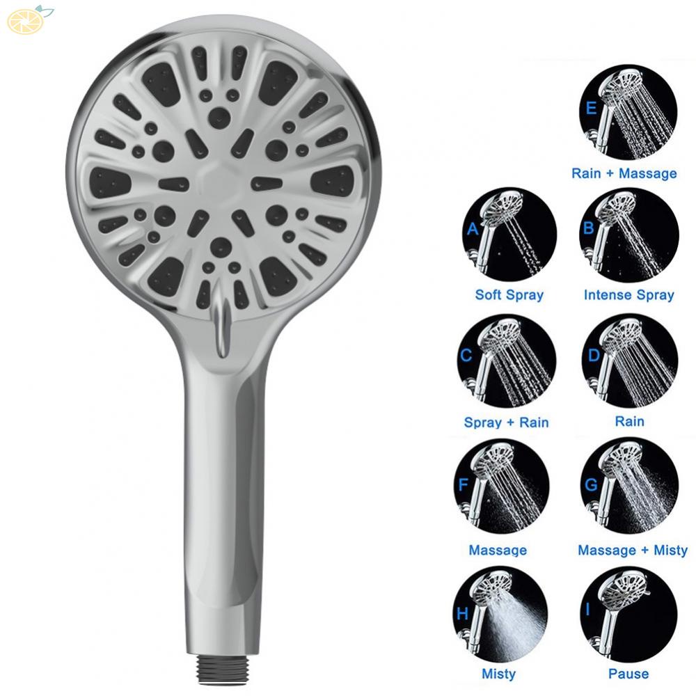 【VARSTR】Multifunctional Chrome Plated Hand Shower with 9 Spray Modes and Water Saving Feature