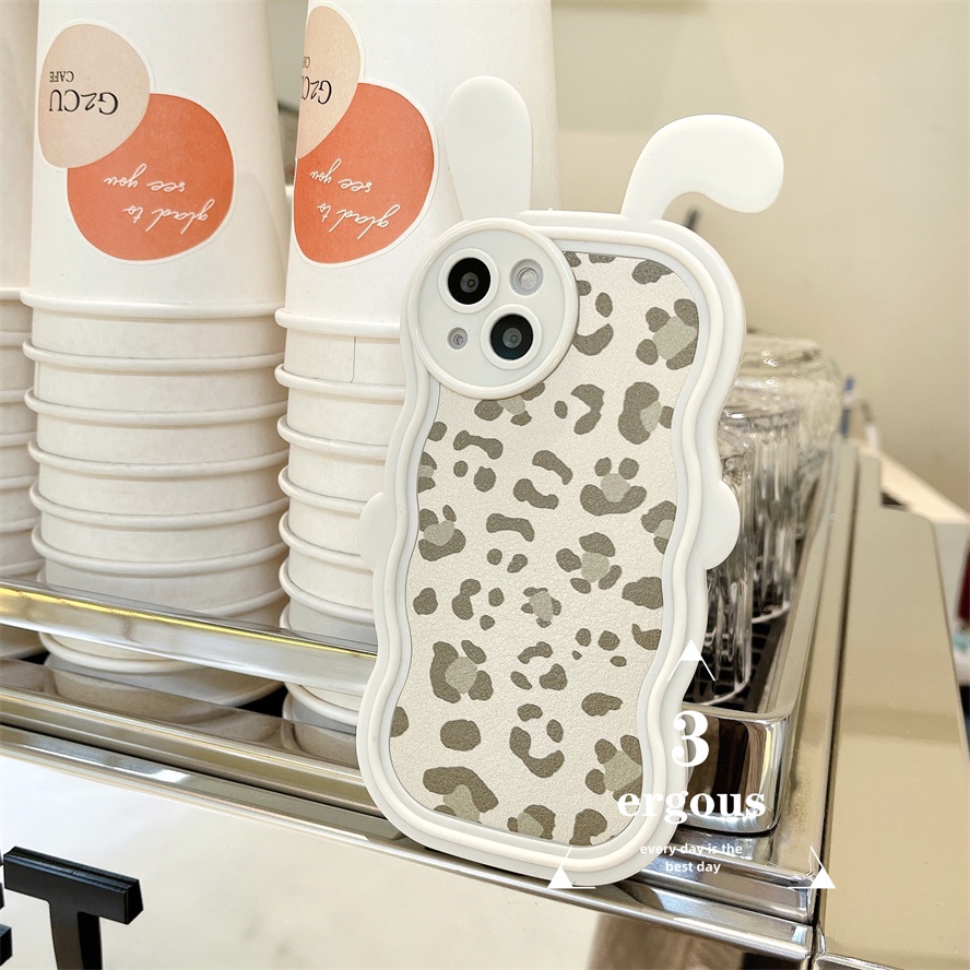 Ear CaseỐp Điện Thoại TPU Mềm Họa Tiết Da Báo Sành Điệu Cho IPhone 14 13 12 11 Pro Max X XR Xs Max