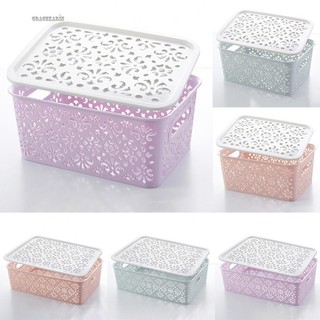 Storage Basket Blue Hollow Design Storage Box Including Various Small Objects