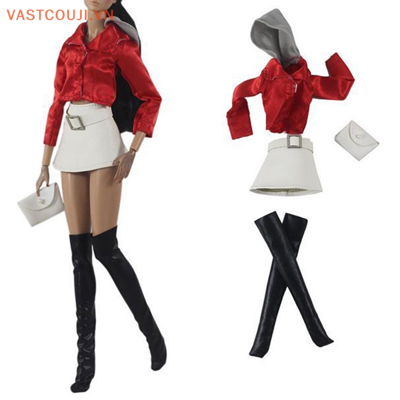 Set 4 Chân Váy + Túi Xách Xinh Xắn Cho Búp Bê 30cm Tỉ Lệ 1 / 6