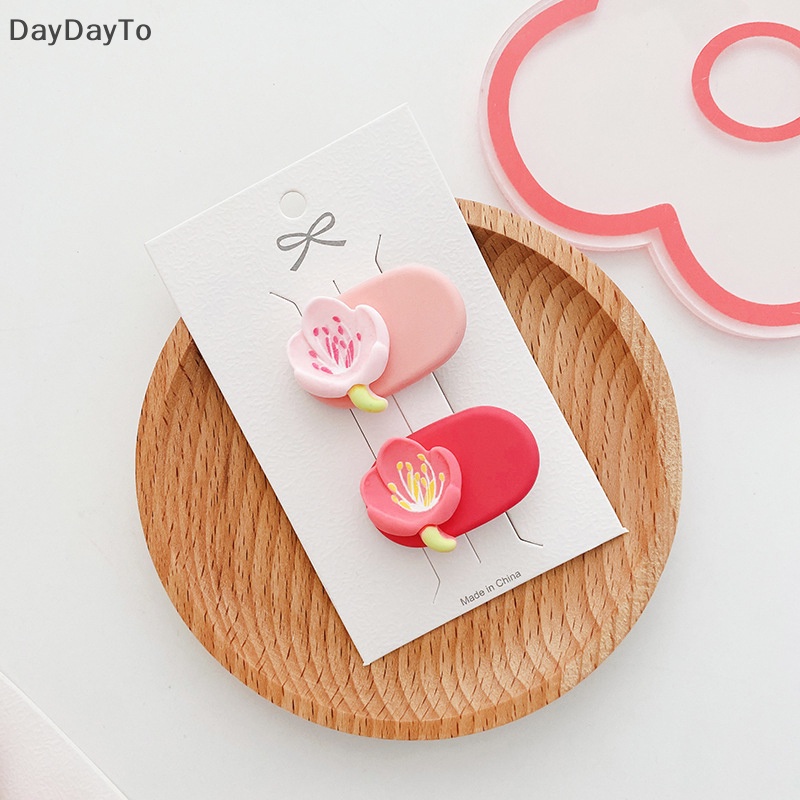 Bộ 2 Dây Cột Tóc Hoa Tulip Hồng Dễ Thương Cho Bé Gái
