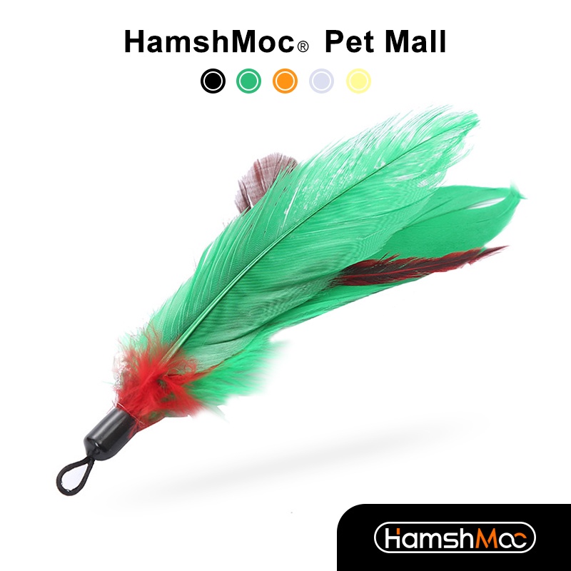 HamshMoc Bộ 5 Lông Vũ Đồ Chơi Thay Thế Cho Mèo Cưng