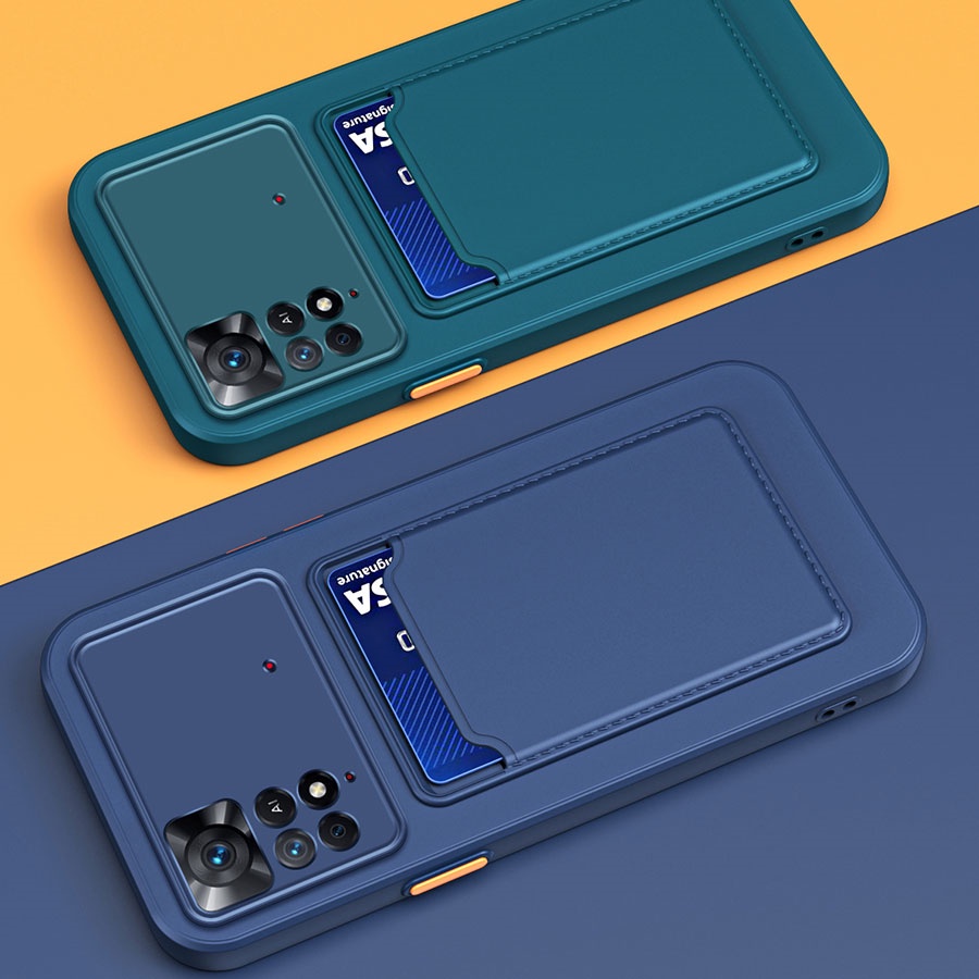 Ốp Điện Thoại Silicon Mềm Có Ngăn Đựng Thẻ Cho Xiaomi Redmi Note 12 Pro Plus 5G 4G 11 10 Pro 11s 10 10s