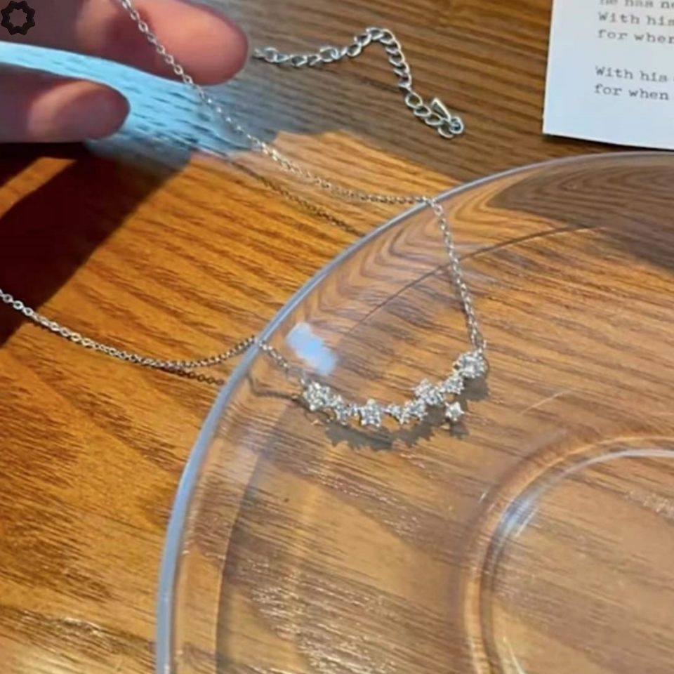Dây Chuyền Mặt Hoa Zircon Siêu Lấp Lánh Sang Trọng