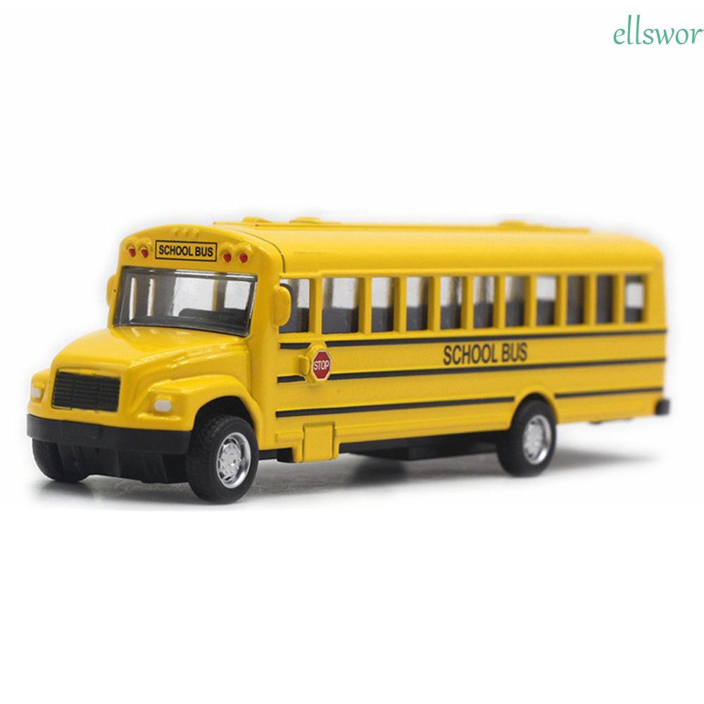 Mô Hình Xe Buýt Trường Học Bằng Hợp Kim Màu Vàng