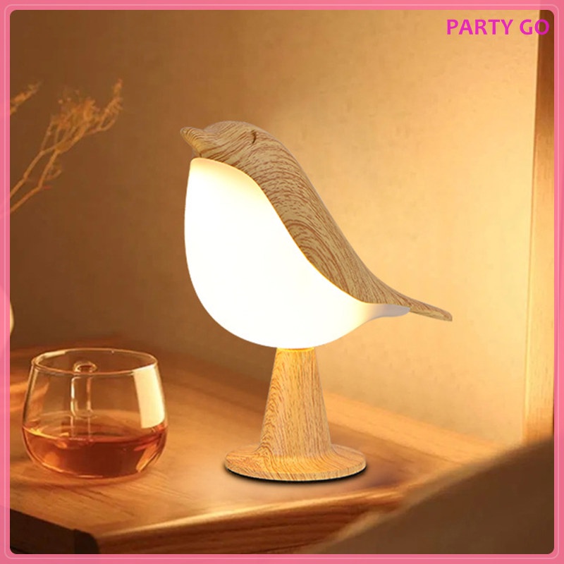 Đèn Ngủ Không Dây Bằng Gỗ Abs 21.5X15X6CM Có Thể Điều Chỉnh Độ Sáng