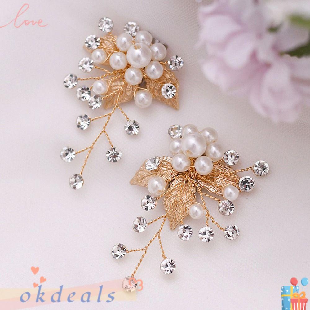 1 Cặp Phụ Kiện Trang Trí Giày Cưới Độc Đáo|Khóa Cài Ngọc Trai Cho Cô Dâu