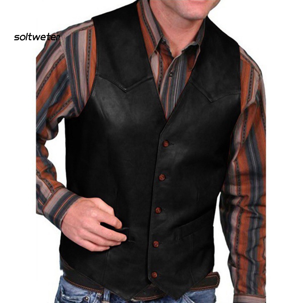 Áo Ghi Lê Cổ Chữ V Phong Cách Phương Tây Cho Nam