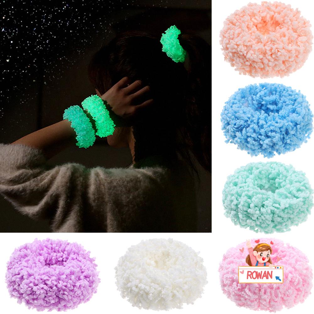 Dây Cột Tóc Scrunchies Dạ Quang Nhiều Màu Cho Nữ