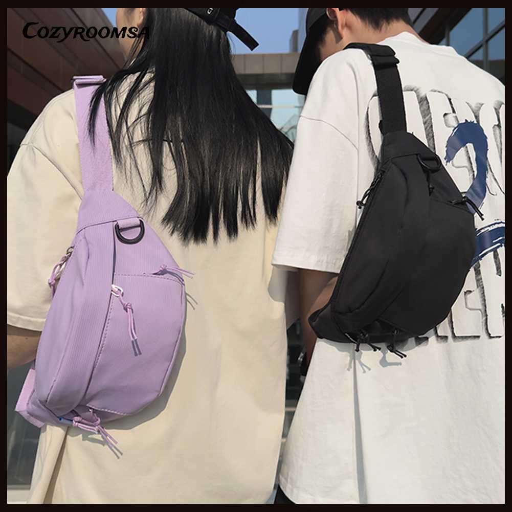 Túi Thể Thao Đeo Chéo Ngực Màu Trơn Đơn Giản Thời Trang