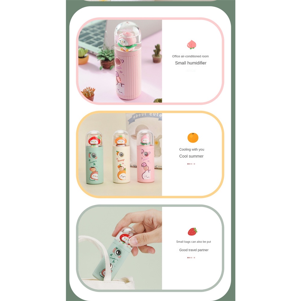 Bình Xịt Nước Mini Cầm Tay Họa Tiết Hoạt Hình Sáng Tạo