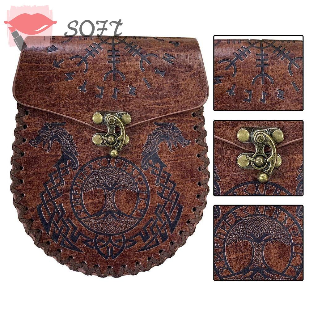 Túi Đựng Trang Sức Đeo Thắt Lưng Bằng Da Pu Phong Cách Thời Trung Cổ