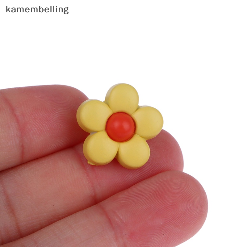 Set 10 Nút Hình Hoa Nhiều Màu Sắc 18 / 15mm Trang Trí Áo Khoác / Đầm Cho Bé
