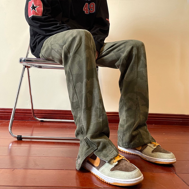 Quần Short Nam Họa Tiết Rằn Ri Phong Cách Retro