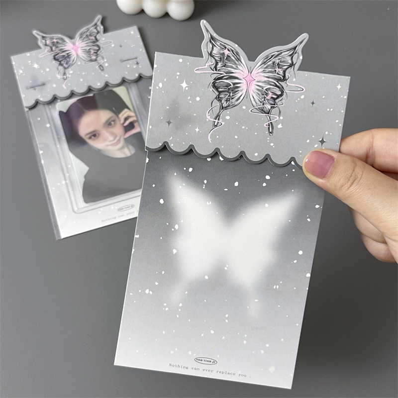 Set 10 Tấm Thẻ Ảnh Gập Được Hình Bướm 3D