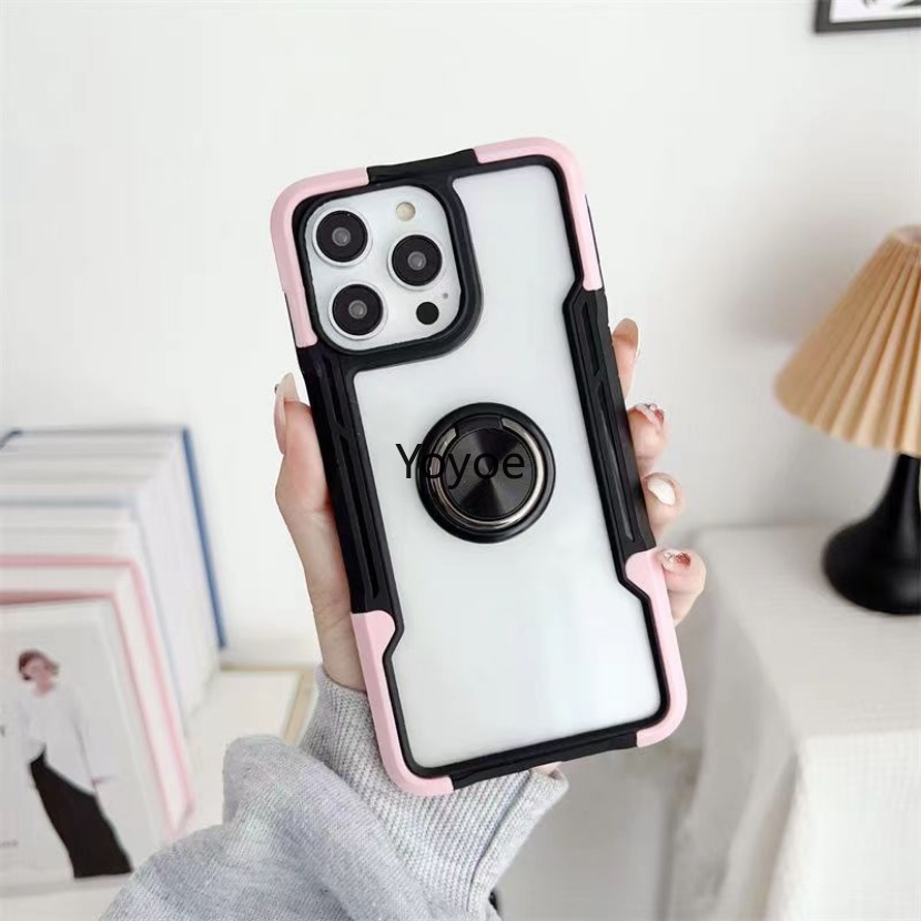 Ốp Điện Thoại Armor Silicone Trong Suốt Có Thanh Đỡ Chống Sốc Cho iPhone 14 13 12 11 Pro Max X XS XR 7 8 Plus