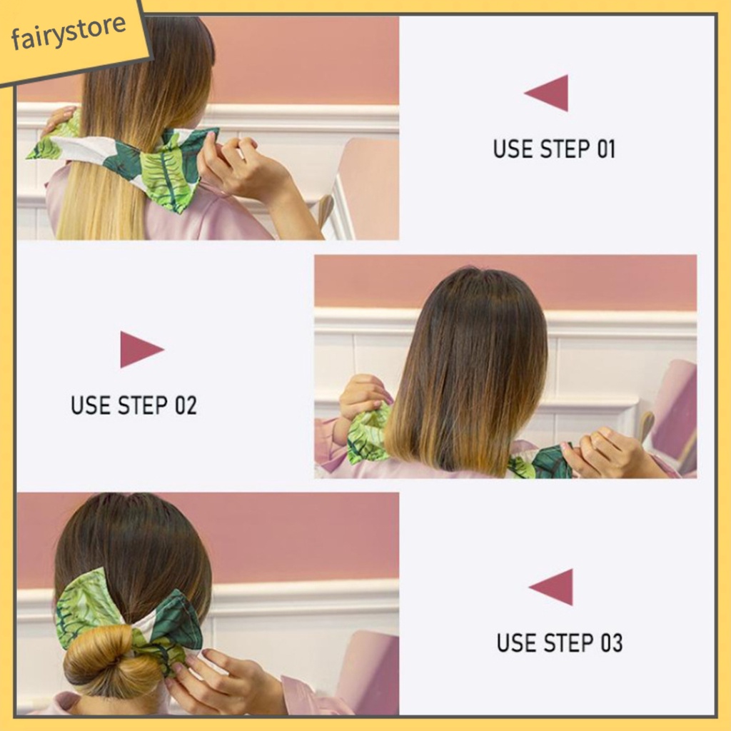 Dây Buộc Tóc Xoắn Bằng Polyester In Họa Tiết Phong Cách Cổ Điển Có Thể Tái Sử Dụng Cho Nữ