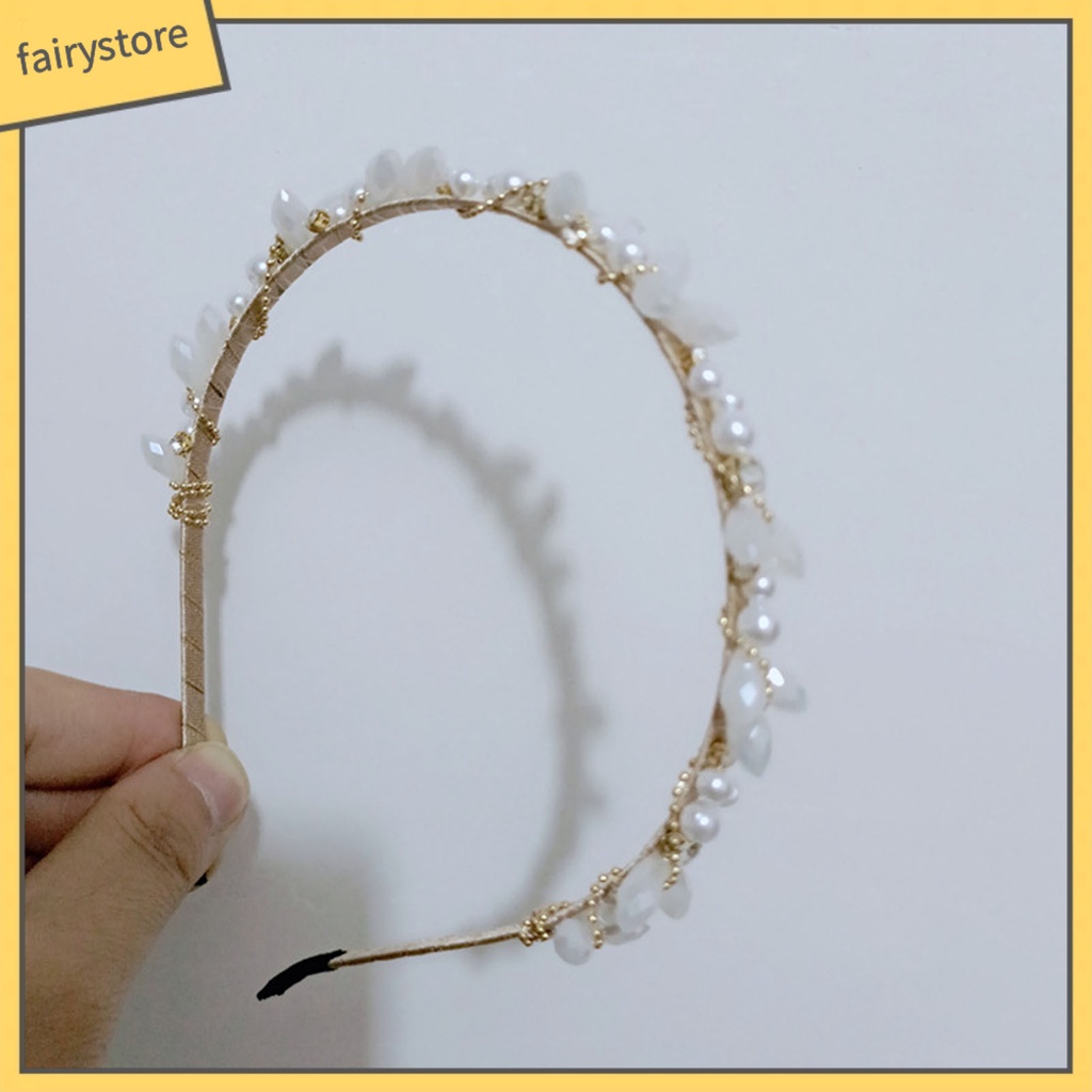 Kẹp Tóc Đính Ngọc Trai Giả Pha Lê &amp; Đá Nhiều Màu Chống Trượt Cho Nữ